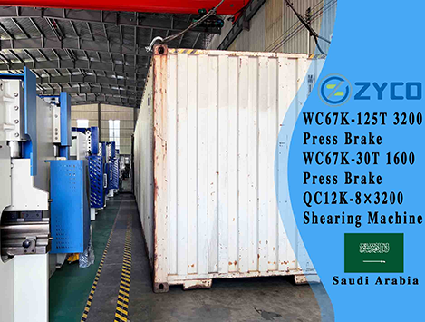 المملكة العربية السعودية WC67K 125T 3200 CNC Press Brake & WC67K 30T 1600 CNC Press Brake & QC12K 8×3200 آلة القص